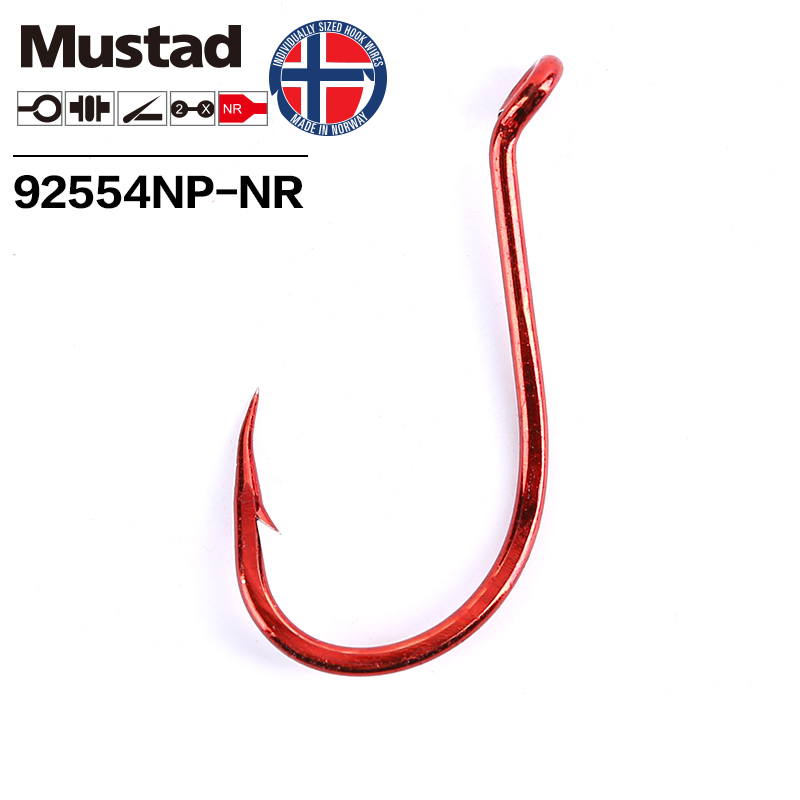 Fishing Hook Barbless - Mustad Đỏ Lớn 2X Tự Sát