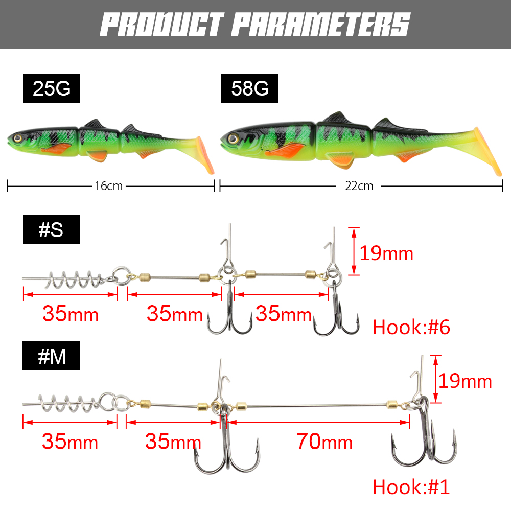 Spinpoler Pike Stinger Rig Hoo - đánh giá và giá Fishing Hook Size