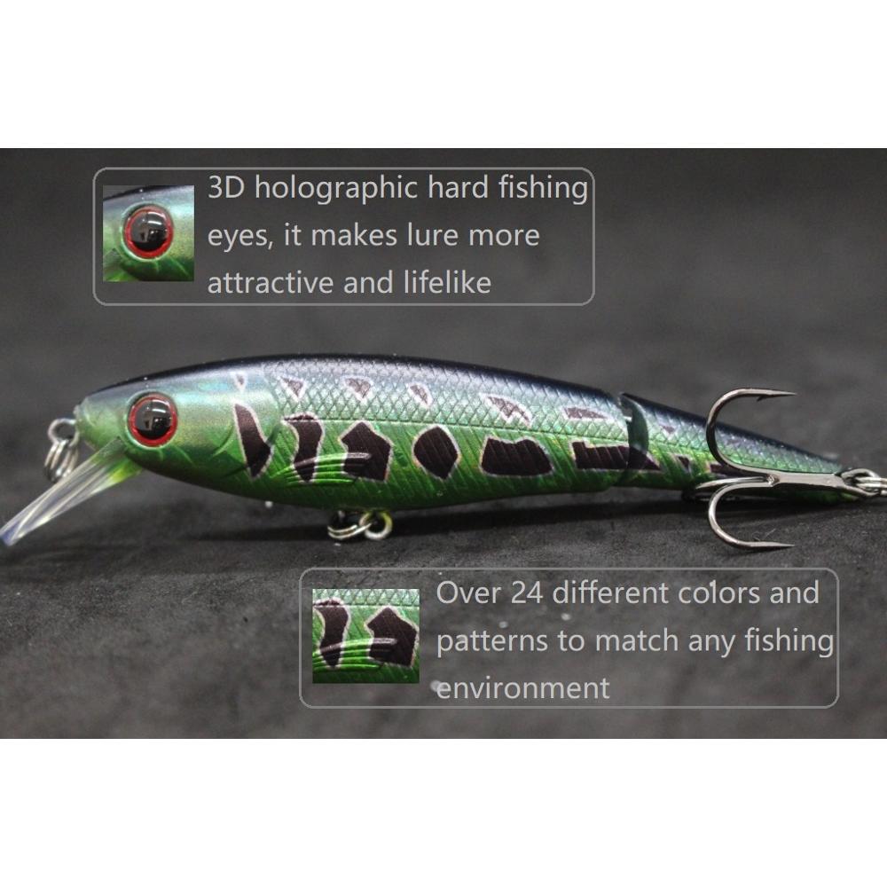 WLure 10Cm 14G Khớp Minnow Jer - đánh giá và giá Fishing Hook Size