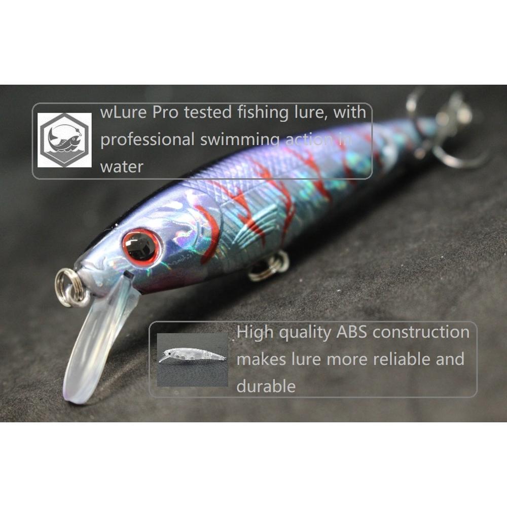 WLure 10Cm 14G Khớp Minnow Jer - đánh giá và giá Fishing Hook Size