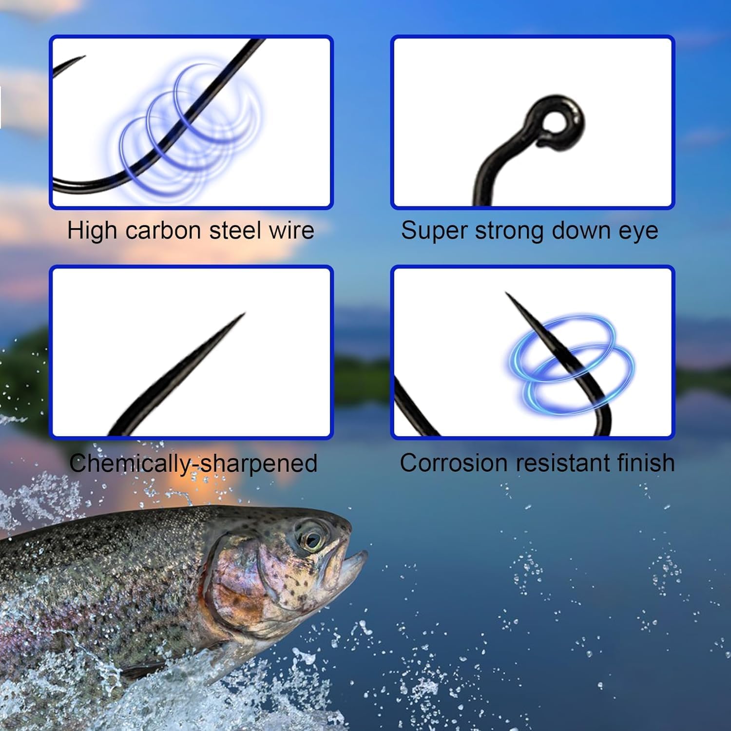 Aventik Eupheng 100PCS Competi - đánh giá và giá Fishing Hook Barbless
