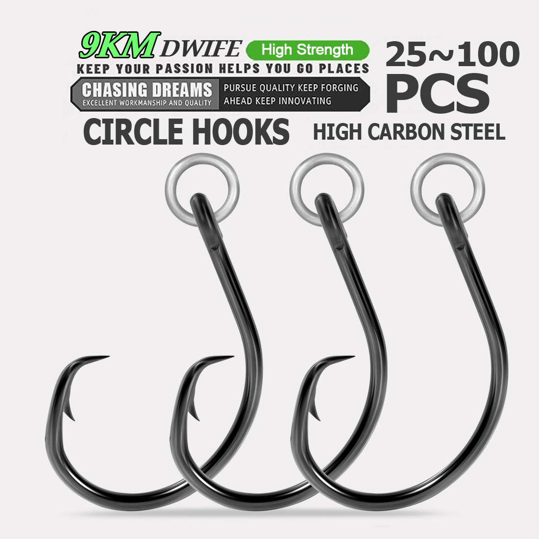 9KM Circle Hooks Fishing with  - đánh giá và giá Fishing Hook Circle