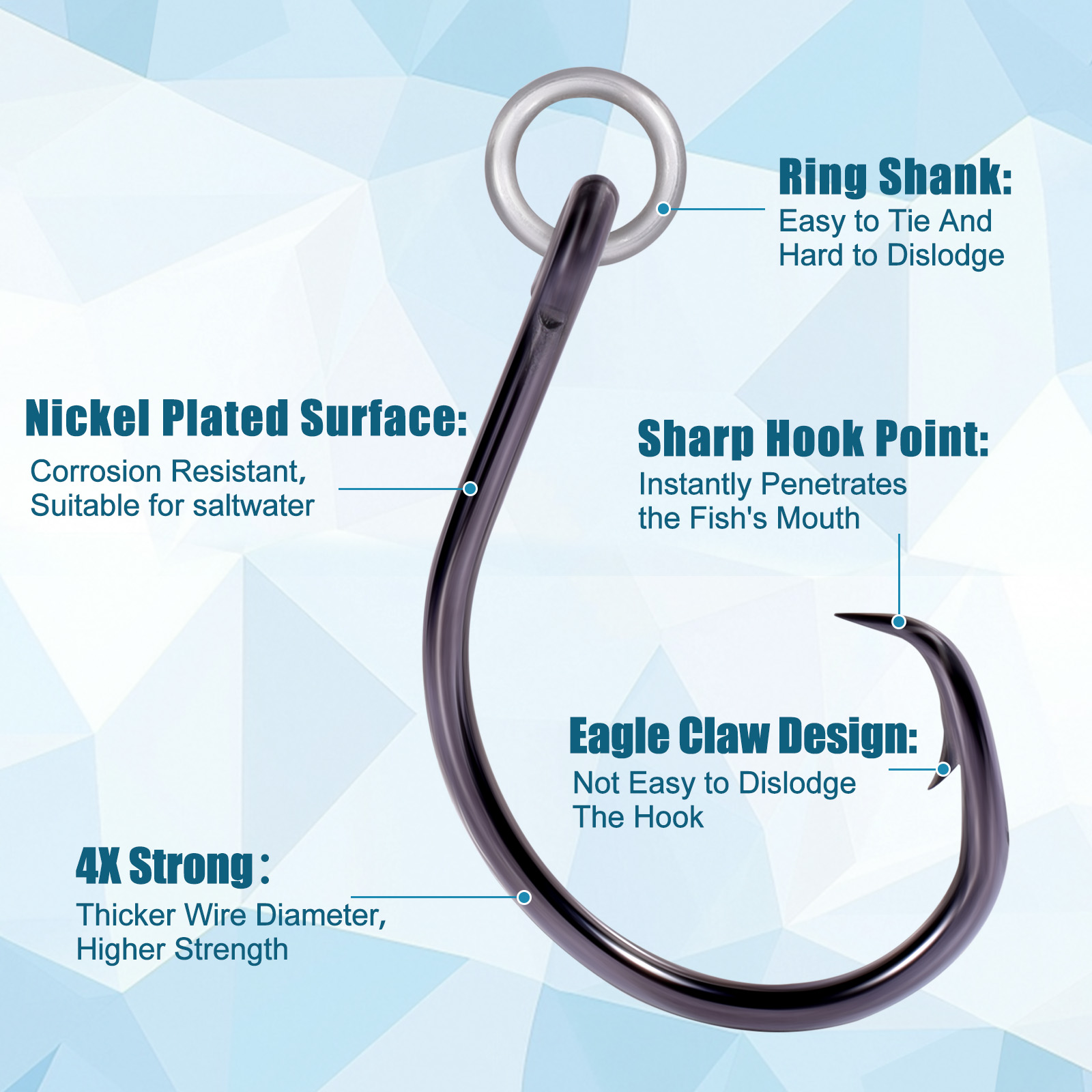 9KM Circle Hooks Fishing with  - đánh giá và giá Fishing Hook Circle