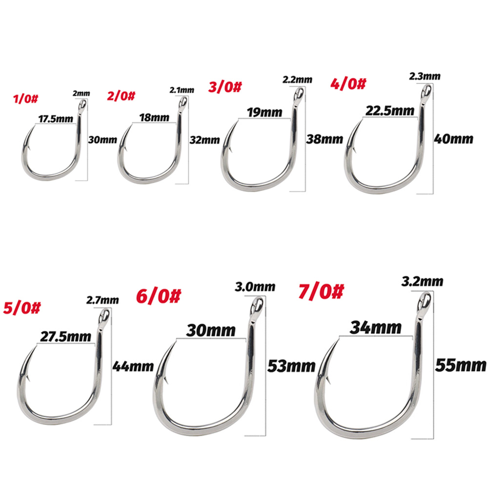 10PCS Big Fish Hook 1/0-7/0 Su - đánh giá và giá Fishing Hook Circle