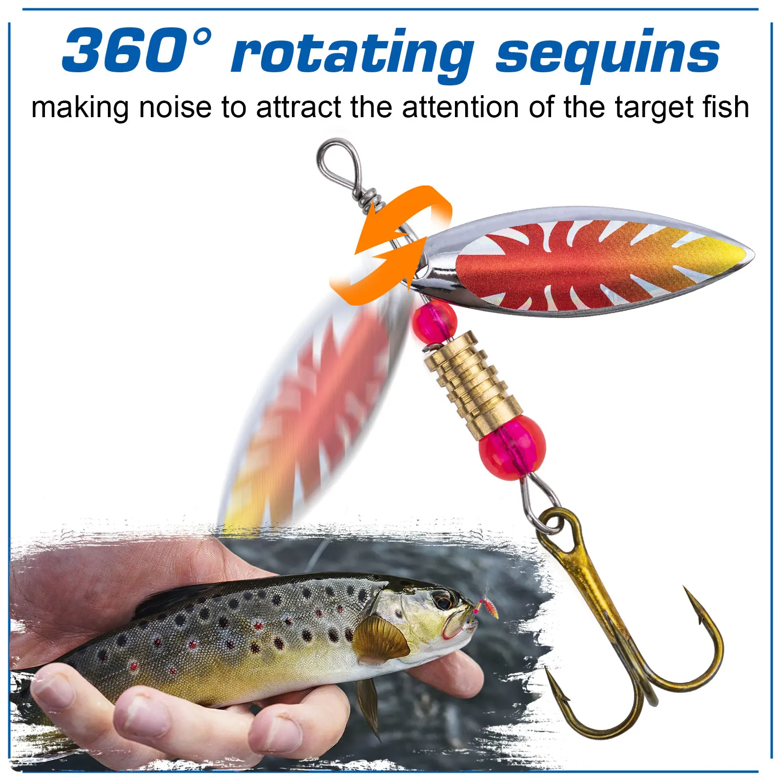Goture 16pcs/box Spinner Spoon - đánh giá và giá Fishing Hook Size
