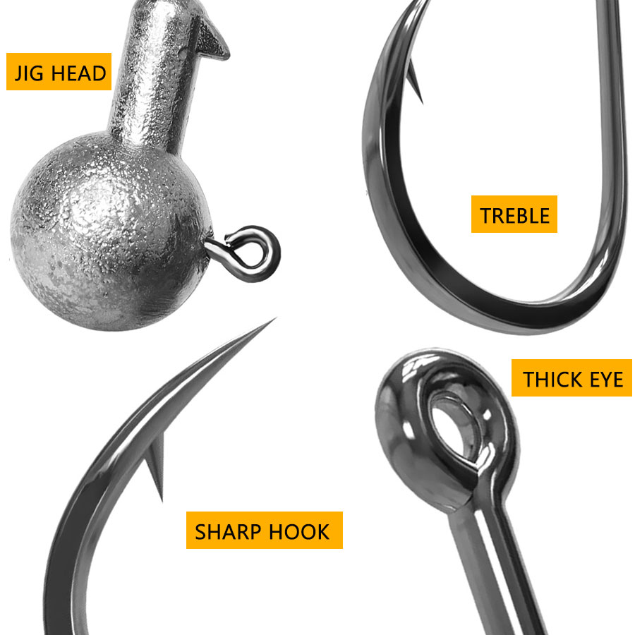 WODJYJ 1g 2g 3g 4g 5g 7g 8g 10 - đánh giá và giá Fishing Hook Offset