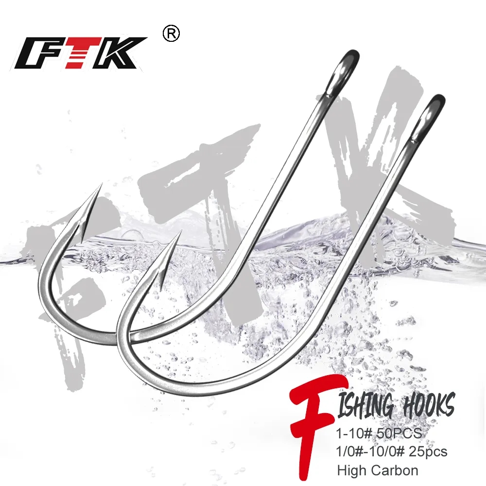 FTK Fishing Hooks 1-10#50PCS 1 - đánh giá và giá Fishing Hook Circle