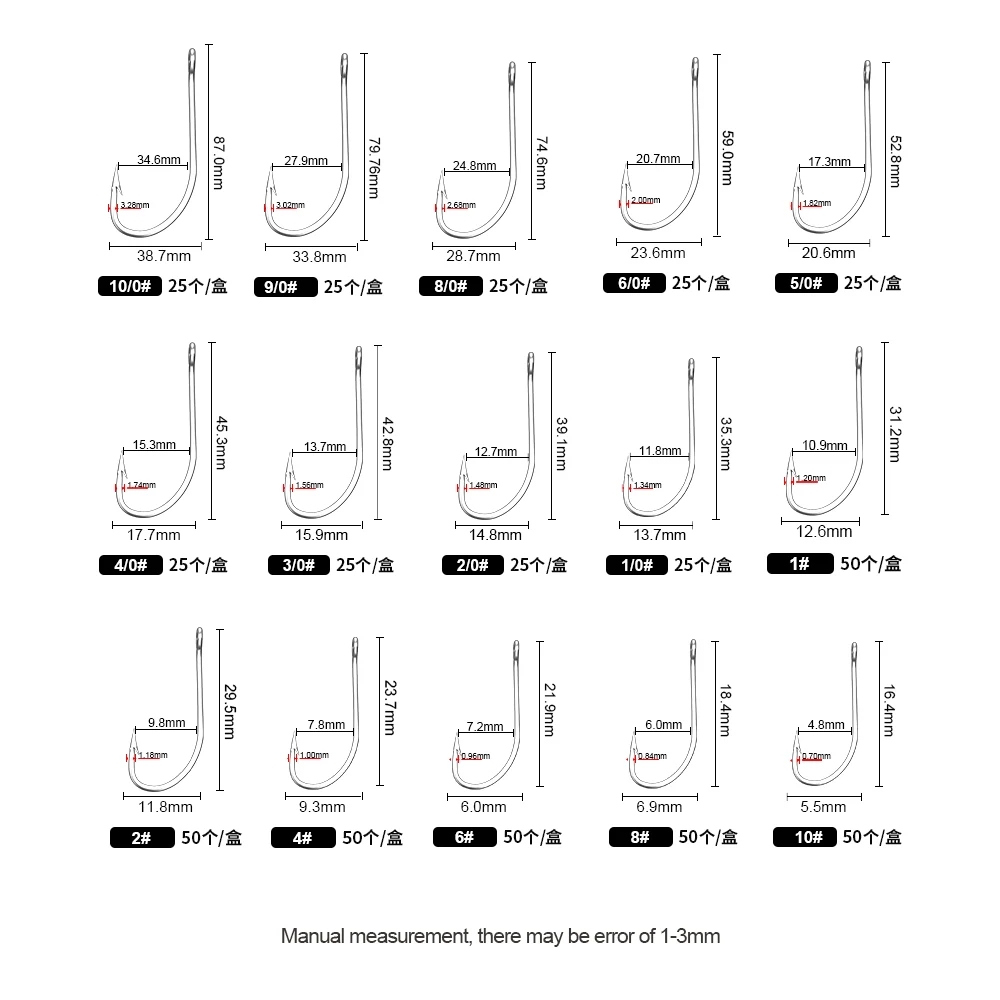 FTK Fishing Hooks 1-10#50PCS 1 - đánh giá và giá Fishing Hook Circle