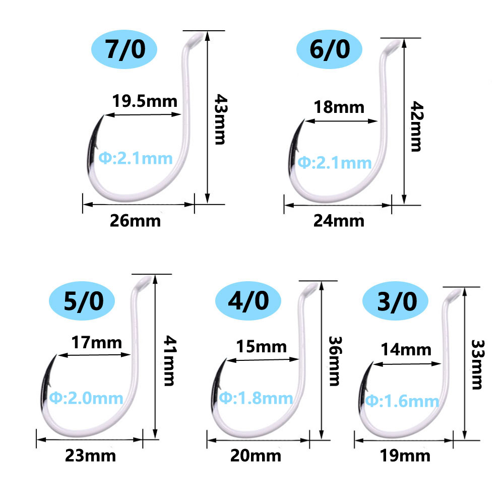 25 Cái/Hộp Dạ Quang Thép Nhập  - đánh giá và giá Fishing Hook Offset