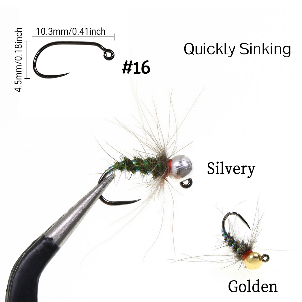 ICERIO Hustler Nymph Fly Tungs - đánh giá và giá Fishing Hook Size