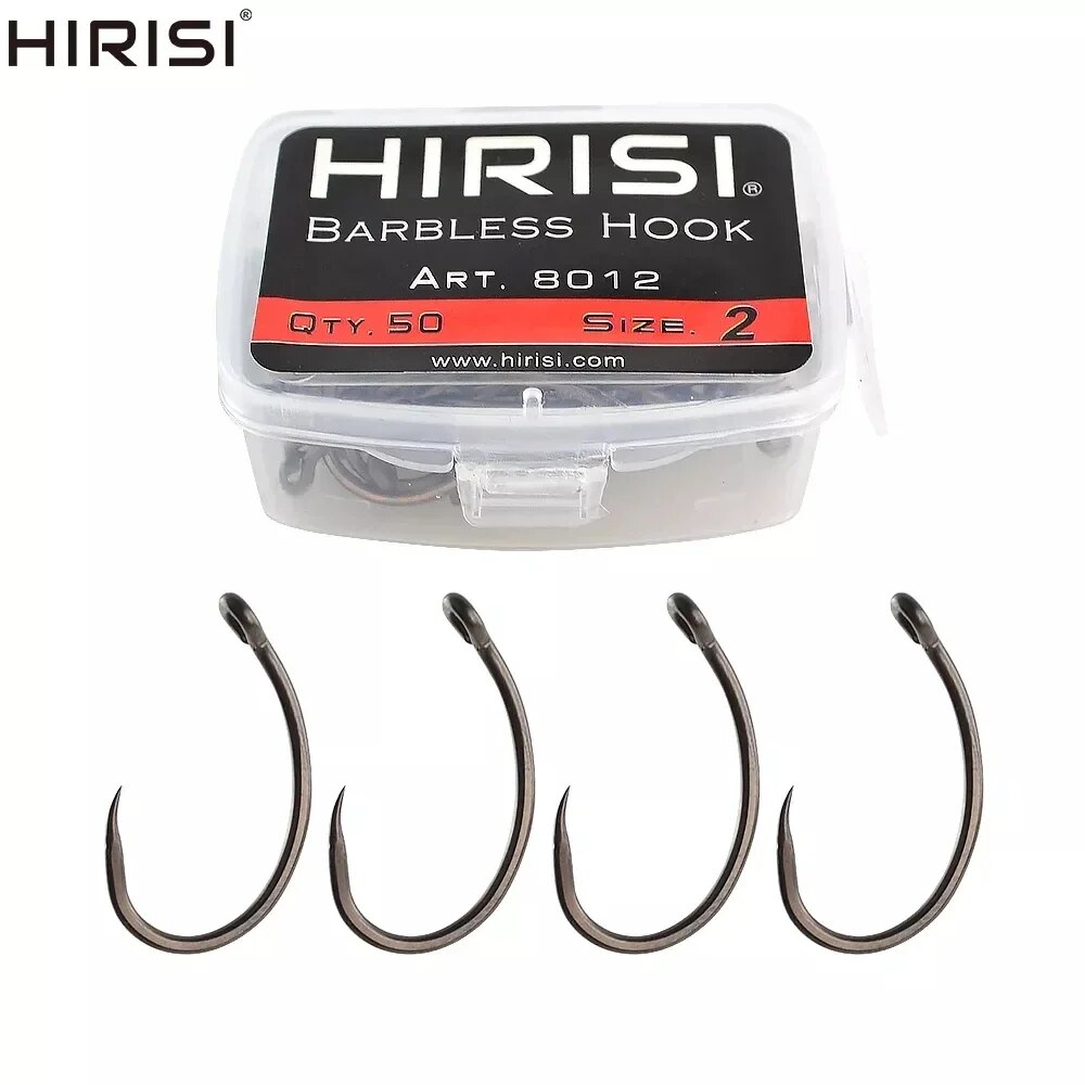 Hirisi 50pcs Coating High Carb - đánh giá và giá Fishing Hook Barbless