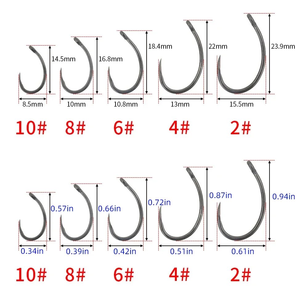 Hirisi 50pcs Coating High Carb - đánh giá và giá Fishing Hook Barbless